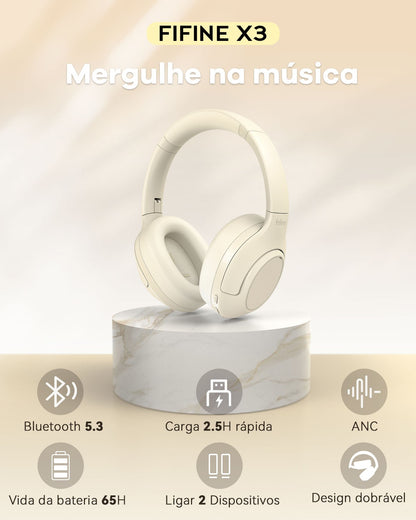 Fones de ouvido sem fio Bluetooth FIFINE 65H-X3