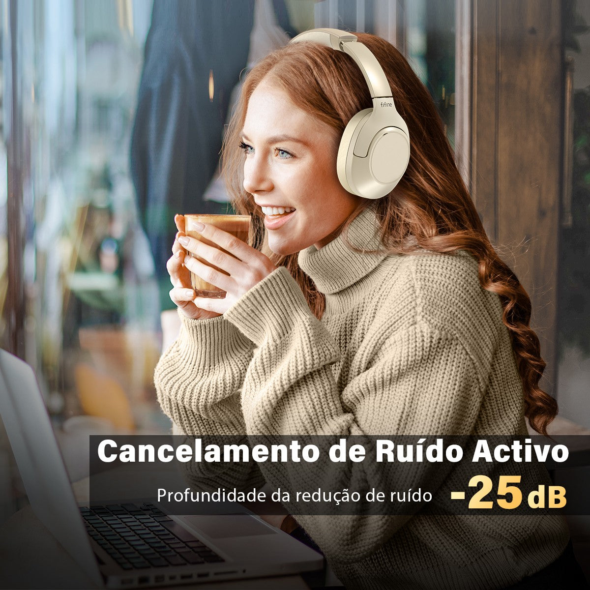 Fones de ouvido sem fio Bluetooth FIFINE 65H-X3