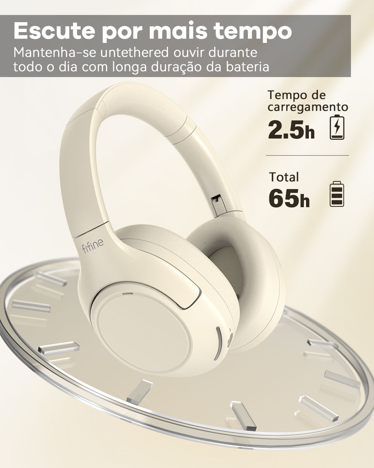 Fones de ouvido sem fio Bluetooth FIFINE 65H-X3